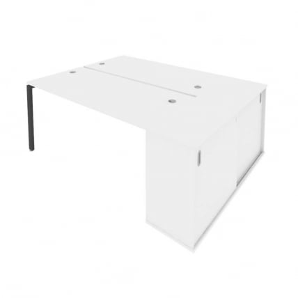 Рабочая станция с опорным шкафом-купе Метал Сйстем Б.РС-СШК-1.4 Белый/Антрацит / Metal System_0