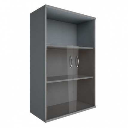 Шкаф средний широкий Рива А.СТ-2.2 Клен/Металлик / Riva_0