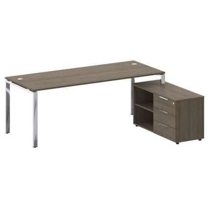 Стол рабочий руководителя с опорной тумбой левый МЕТАЛ СЙСТЕМ ДИРЕCТ БГ.СРТ-6.8 Пр Вяз Благородный / METAL SYSTEM DIRECT_0