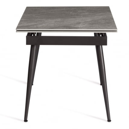 Стол обеденный Лорд Грей/Лорд Грей столешница керамика (глянцевая) / опоры металл, серый/черный, (120+30+30)кс80кс75 см / Lord Grey/Лорд (120+30+30)x80x75_3