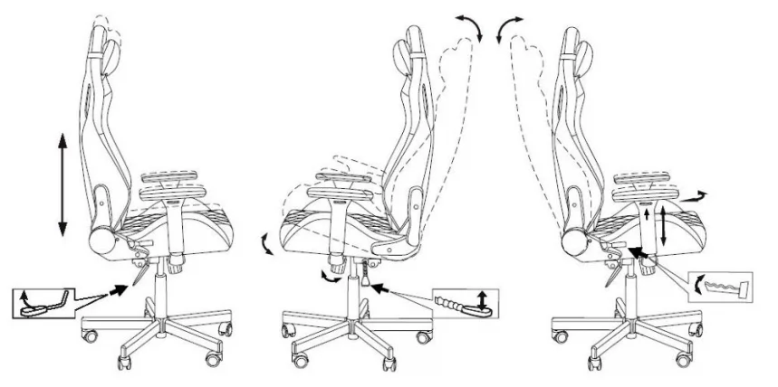 Геймерское кресло КНИГХТ ОУТРИДЕР Блаcк-Оранге / KNIGHT OUTRIDER Black-Orange_19