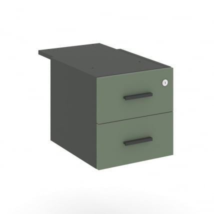 Тумба подвесная с двумя ящиками CОНCЕПТ CН.ПТ-004 Б/В Кобо Антрацит / CONCEPT CN.PT-004 B/W_0