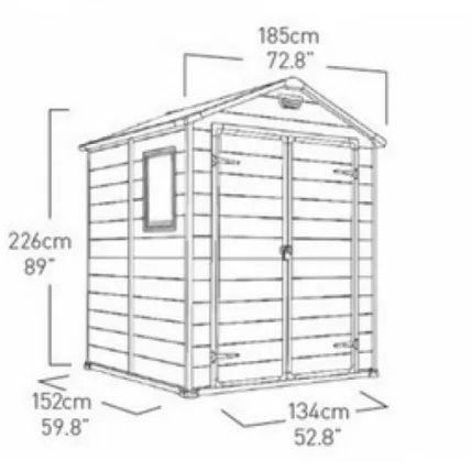 Сарай пластиковый МАНОР 6кс5 ДД / MANOR 6x5 DD_1