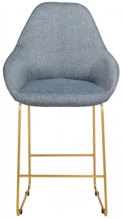 Стул полубарный Кент Грей/Линк Золото / Kent_2