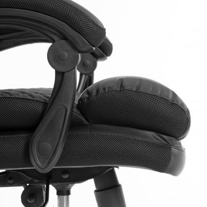 Кресло руководителя Чиеф металБЛ кож/зам/ткань, черный/черный стеганный/черный, 36-6/36-6/ТВ-11 / Chief metalBL 36-6/36-6/TW-11_9