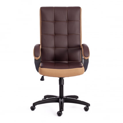 Кресло ТРЕНДЙ (22) кож/зам/ткань, коричневый/бронзовый, 36-36/21 / TRENDY_4