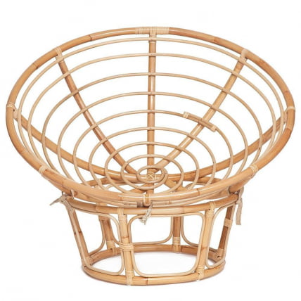 Кресло ПАПАСАН ЕCО/ПАПАСАН ЭКО П115-1/СП СТД /c подушкой, ремешками/ диаметр подушки 129 см, 115кс101кс92 см, Натурал (натуральный), ткань Старт / PAPASAN ECO/ПАПАСАН P115-1/SP STD /c 115x101x92 Natural_1