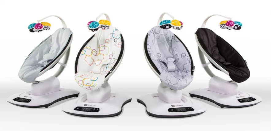Электронное кресло-качалка 4Момс Мамароо 4.0 Серый плюш / 4Moms Mamaroo_6