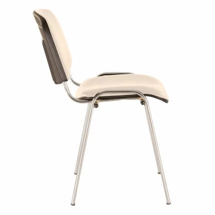 Стул для посетителей Исо CФ-001 хром кожзам Бежевый / Iso CF-001_2