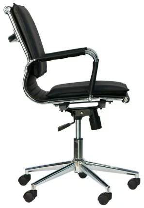 Кресло для персонала Нерей ЛБ Т Экокожа Черный / Nerey LB T_1