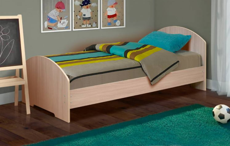 Кровать на уголках №2 800*1900 Дуб млечный_0