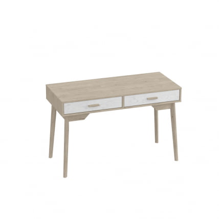 Стол письменный Калгари 07 Дуб натуральный светлый-белый матовый_0