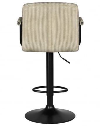 Стул барный ДОБРИН КРУГЕР АРМ БЛАCК (бежевый вельвет (ЛАР-Е2041-04)) / DOBRIN KRUGER ARM BLACK (LAR-E2041-04))_4