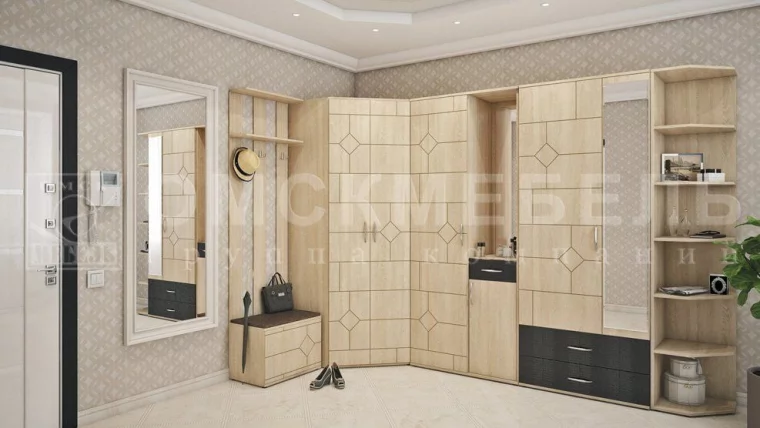 Прихожая Далиан Дуб Сонома/Cроко браун / Сонома/Croco braun_0