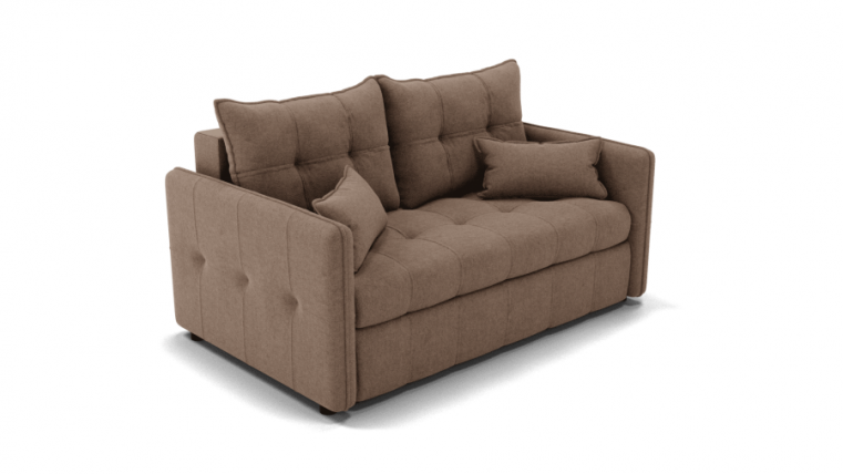 Диван Палермо (ЗР) Цвет фасада: Светло коричневый; Тип: Прямой; Материал фасада: Металл/Велюр_0