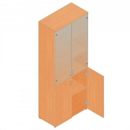 Шкаф для документов с тонированным стеклом Р.Ш-2СТ бук Бавария_0