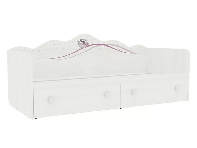 Кровать Фэнтези МДФ-07 Белый рамух / MDF-07_0