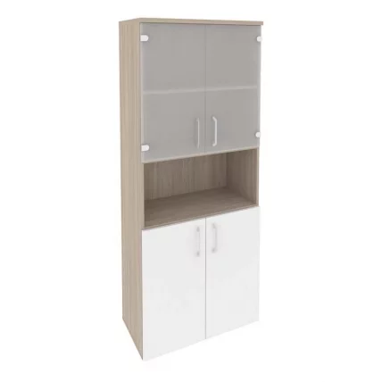Шкаф высокий широкий ОНИКС О.СТ-1.4 Дуб Аттик/Белый / ONIX O.ST-1.4_0