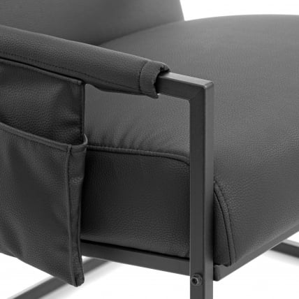 Кресло Чарли ЛУКС/Чарли Люкс экокожа , Шарп Черный, 70х80х82 см / Charli LUX/Чарли Sharp_6