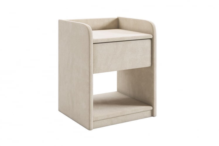 Тумба прикроватная Аманда 2 ТМ-003.2 крем (велюр) / TM-003.2_0