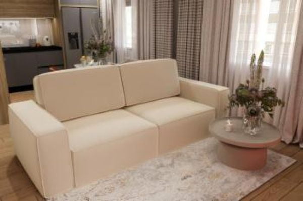 Диван прямой Сунндал (Берхоусе) Цвет фасада: Азур велюр; Тип: Прямой; Материал фасада: Металл/Велюр / (Berhouse)_3