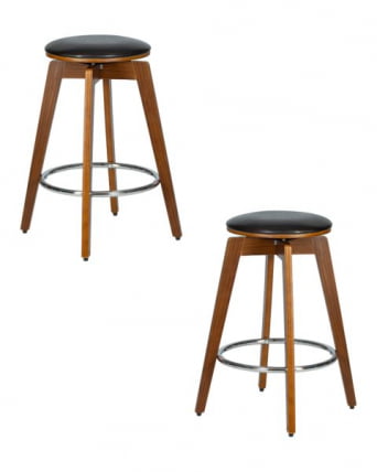 Табурет полубарный ДОБРИН ТОМ 66 (цвет черный глянец ПУ АБД 002) 2 шт / DOBRIN TOM PU ABD_0