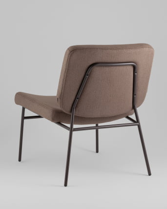 Кресло Эбигейл велюр коричневый, каркас серо-коричневый_5