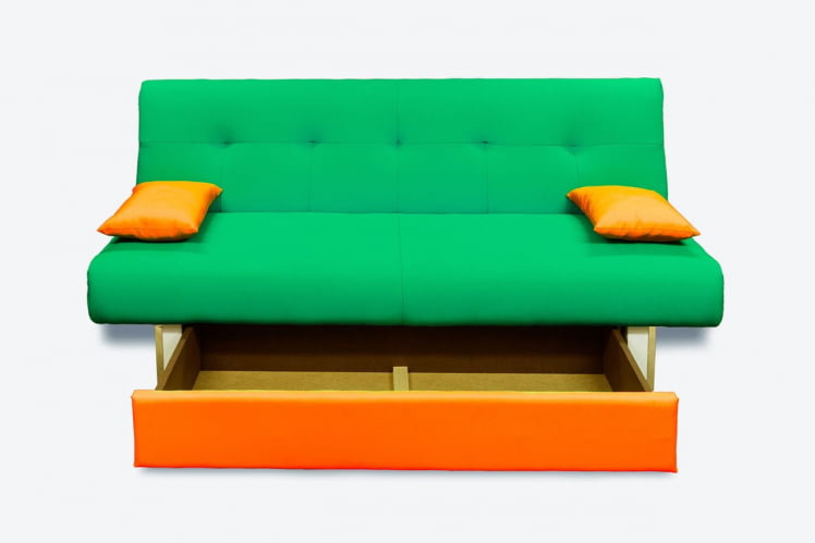 Диван МАНГО 4 (2 категория) Зеленый Оранжевый / MANGO_2