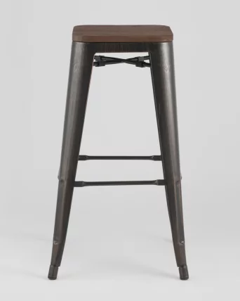 Стул барный ТОЛИКС  ВООД Черная патина с золотом / TOLIX WOOD_2