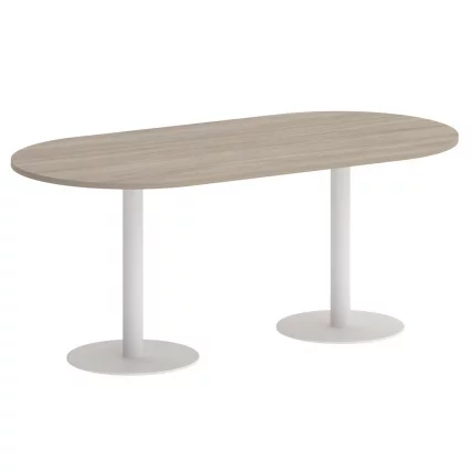 Стол овальный ХОМЕ ОФФИCЕ ВР.СП-5-180.1 Дуб Аттик/Белый металл / HOME OFFICE VR.SP-5-180.1_0