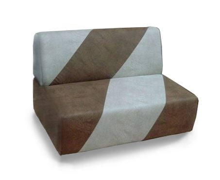 Диван двухместный без подлокотников Лабиринт 152 Бежевый/Коричневый (ткань)_0