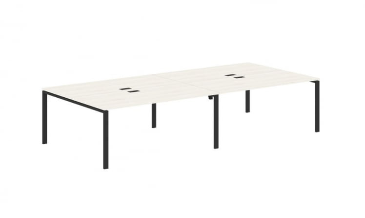 Бенч-система 4-местная ЕДИС ЕУВСТ 3516 Ясень Траун Черный / EDIS EUWST_0