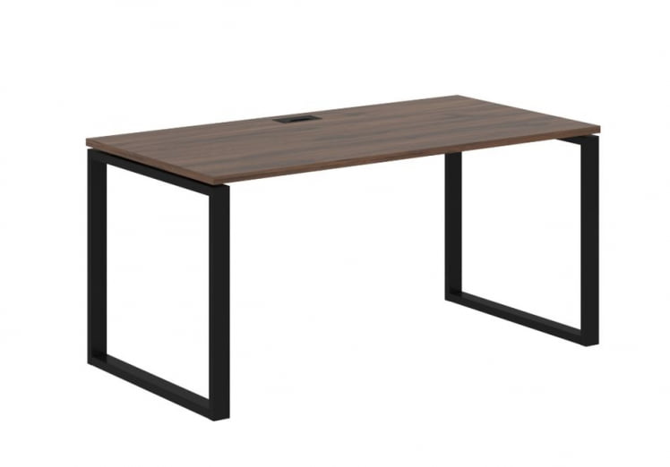 Стол письменный ЕДИС ЕКСТ 1580 Дуб Денвер темный Черный / EDIS EQST_0