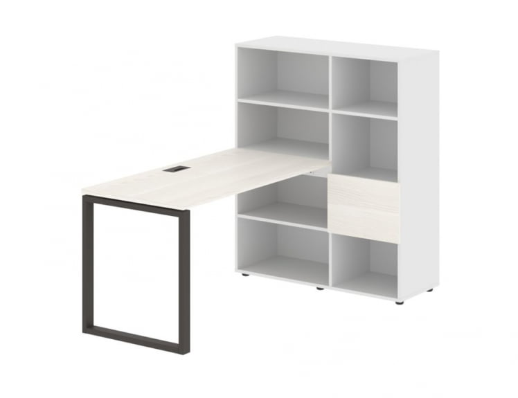 Рабочая станция ЕДИС ЕКРСТ 1113 Ясень Траун Мокко Белый / EDIS EQRST_0