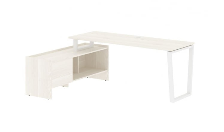 Стол с тумбой ЕДИС ЕВCТ 19614 Ясень Траун Белый / EDIS EVCT_0