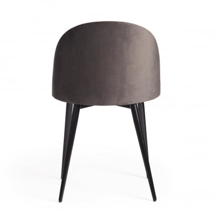 Стул МОНРО (мод. 710) ткань/металл, 56х51х80 см, высота до сиденья 47 см, темно-серый баркхат 14/черный / MONRO (mod. barkhat_3