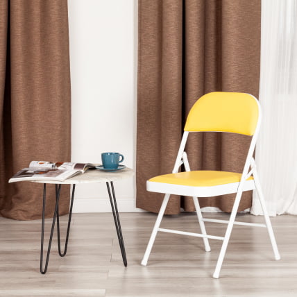 Стул складной ФОЛДЕР (мод. 3022Г) каркас: металл, сиденье/спинка: экокожа, 46.5 х 47.5 х 79 см, йеллов (желтый) / вхите (белый) / FOLDER (mod. 3022G) yellow white_5