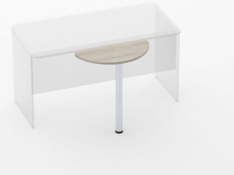 Приставка-полукруг Глассй 2.14 Дуб сантана светлый / Glassy_2