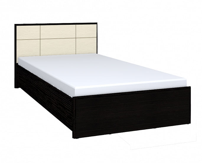 Кровать АМЕЛИ 1400 Люкс 301 с основанием дерево (венге)_0