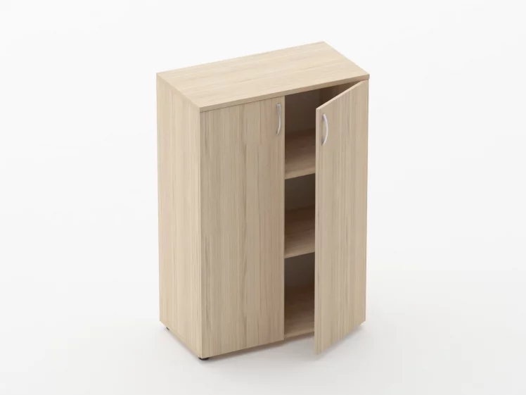 Шкаф средний закрытый Глассй 6.12.131 Дуб молочный / Glassy_1