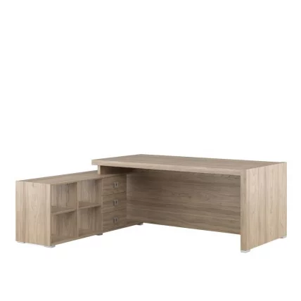 Стол письменный на опорной тумбе, левый СОЛ29711201 Вяз / SOL29711201_0