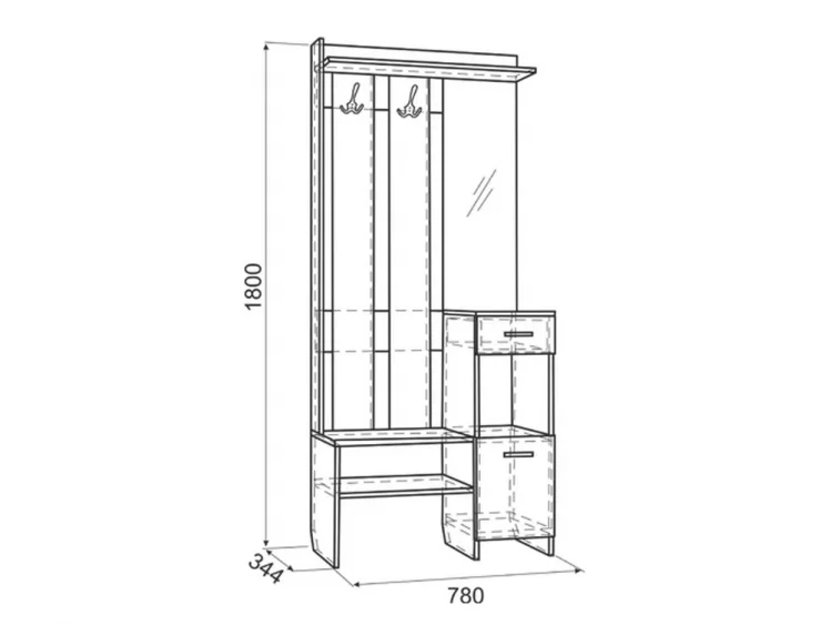 Прихожая Яр ПР-0025 Дуб млечный Венге / PR-0025_1
