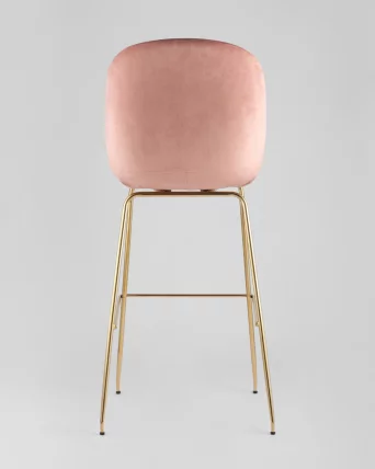 Стул барный Беетле Лите ПУ со спинкой Пудровый / Beetle Lite PU_4