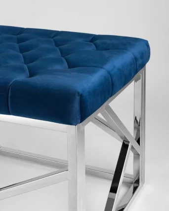 Банкетка АРТ ДЕКО велюр Синий_5