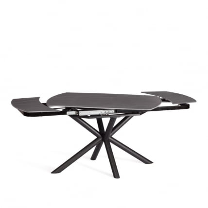 Стол обеденный Винстон/Винстон столешница керамика (матовая) /опоры металл, темно-серый/черный, (120+30+30)кс80кс75 см / Winston/Винстон (120+30+30)x80x75_3