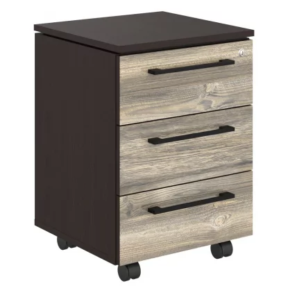 Тумба подкатная ММC-3Д Дуб Базель/Венге Магия / MMC-3D_0