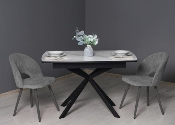 Обеденный стол Орфей 46 (02) Мрамор золотистый-Черный_5