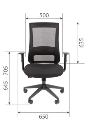 Офисное кресло CХАИРМАН 500 ЛТ (ЛТ) Б/П ткань Черный / CHAIRMAN (LT)_9