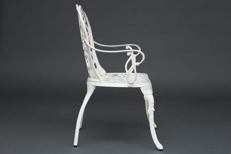 Скамья Сеcрет Де Маисон Сймпхоние алюминиевый сплав, 95х56х92см, буттер вхите / Secret De Maison Symphonie butter white_3