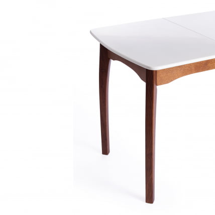 Стол CАТЕРИНА бук, мдф, 100+30кс70кс75, коричневый, белый / CATERINA 100+30x70x75,_8